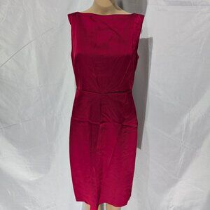 Banana Republic Women's 4 Wine Color Satin Sheath Dress  Wool Blend